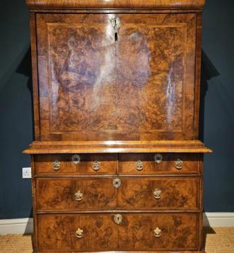 William and Mary Period Walnut Escritoire