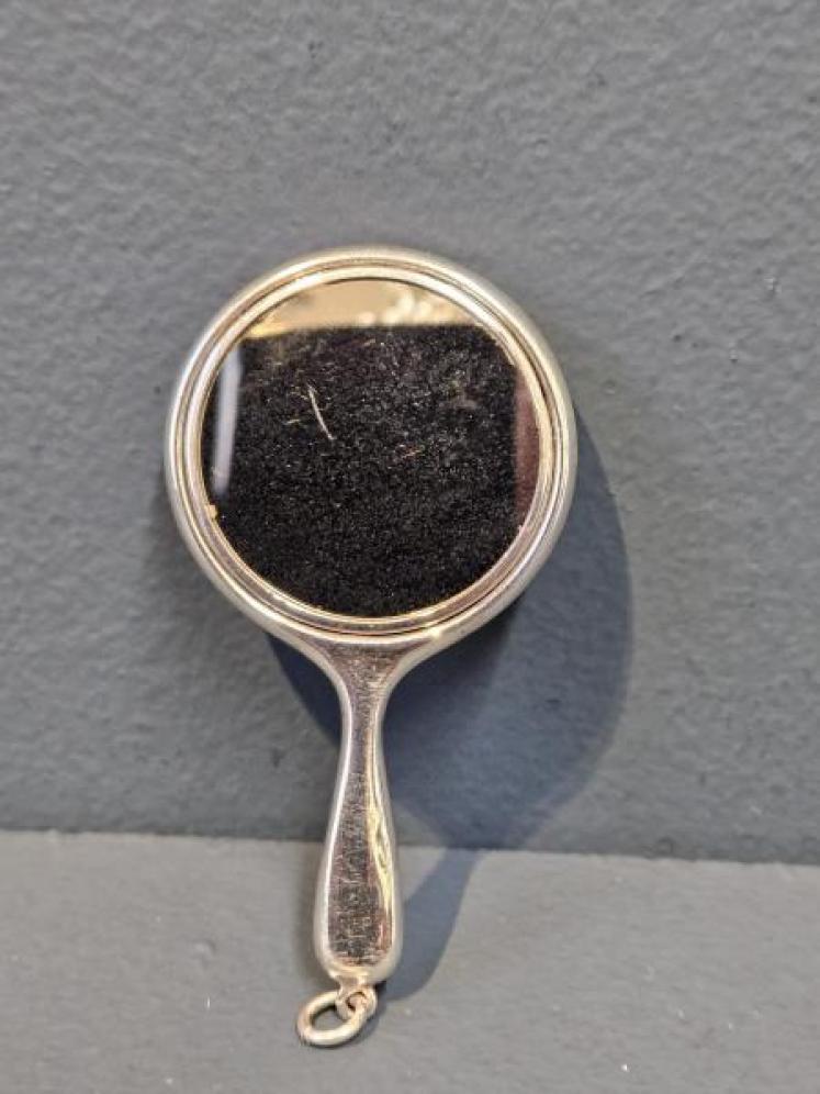 George V Silver Flirting Mirror - Image 1