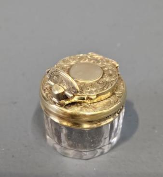 William IV Silver Gilt Travelling Ink Well