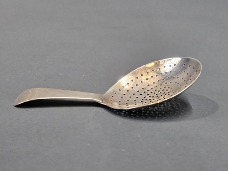 Unusual Georgian Silver Tea Straining Spoon - Image 2