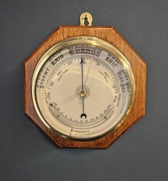 Outstanding Quality Marine Barometer with Crescent Thermometer