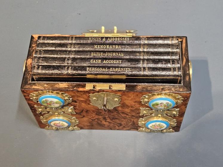 Victorian Burr Walnut Journal Box - Image 7