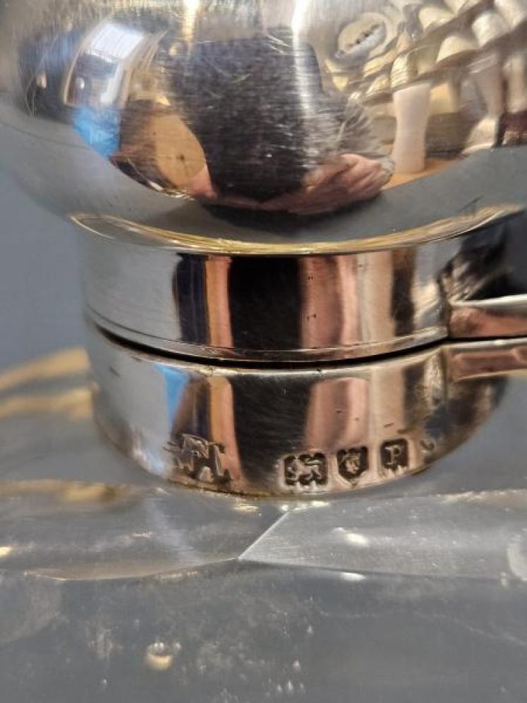 Victorian Silver and Faceted Crystal Hip Flask - Image 3