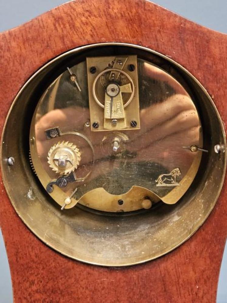 Edwardian Flared Top Inlaid Mantel Clock - Image 2
