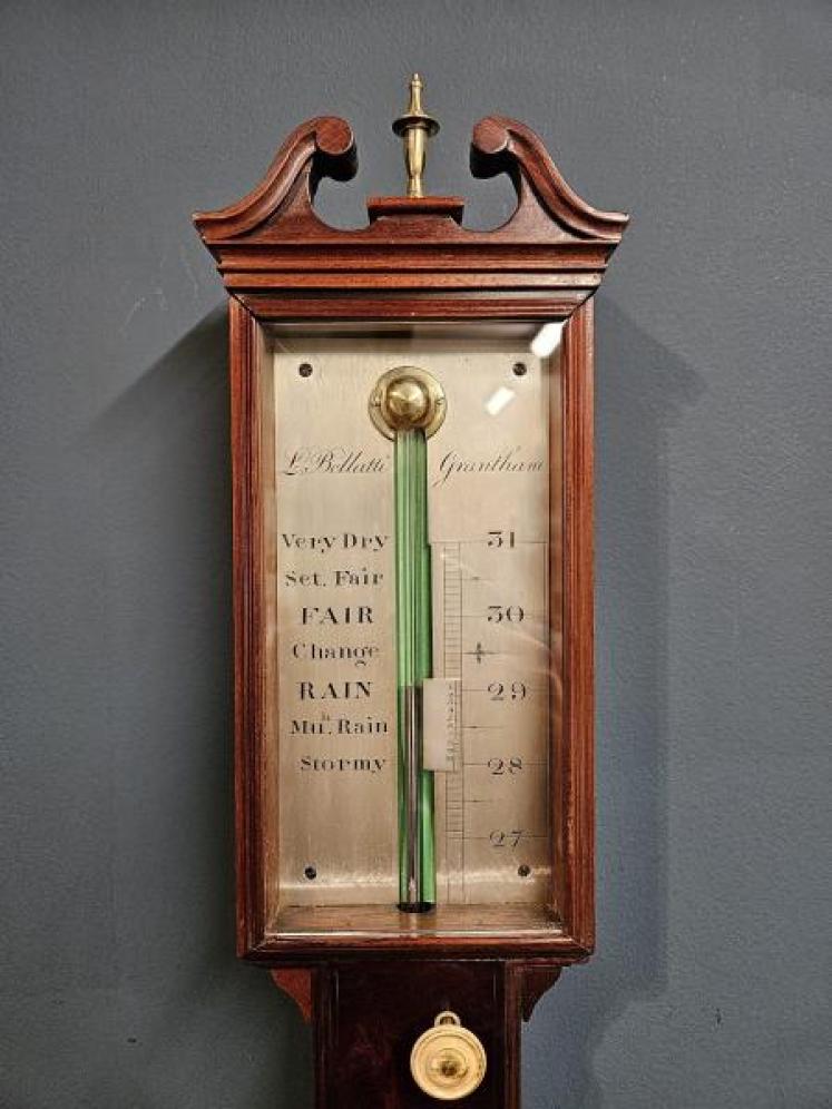 Fine Quality Regency Mahogany Stick Barometer - Image 3