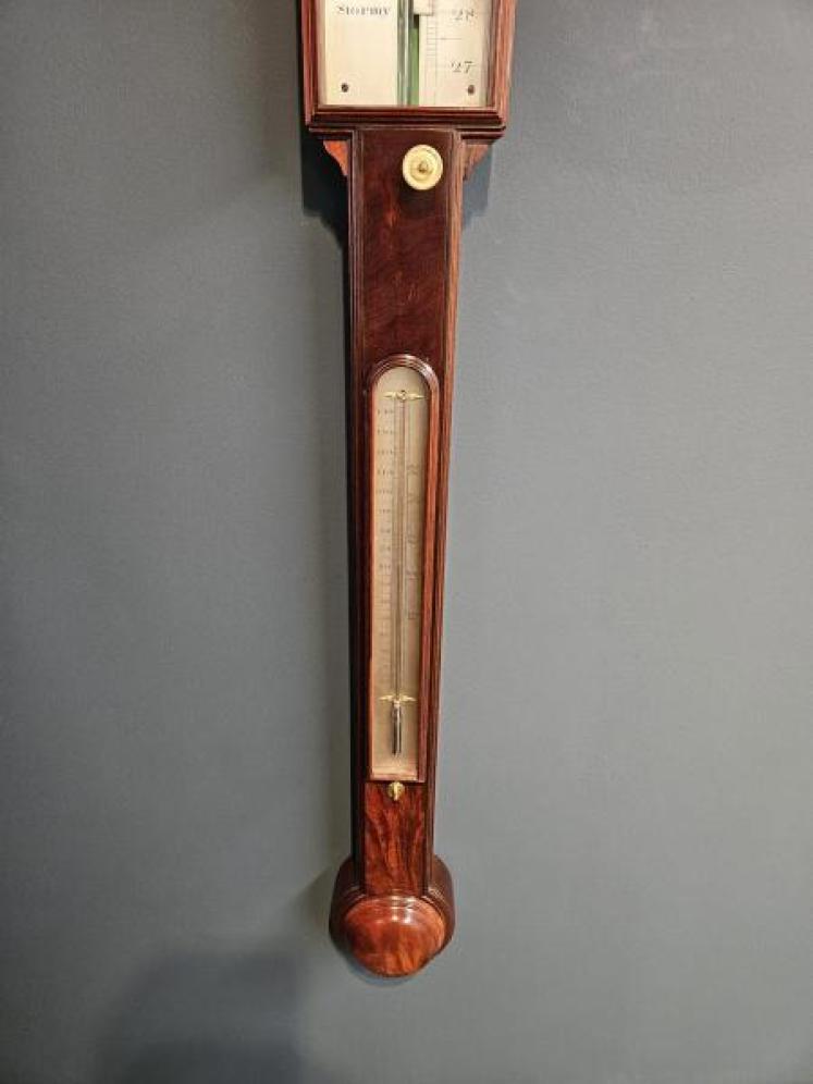 Fine Quality Regency Mahogany Stick Barometer - Image 7