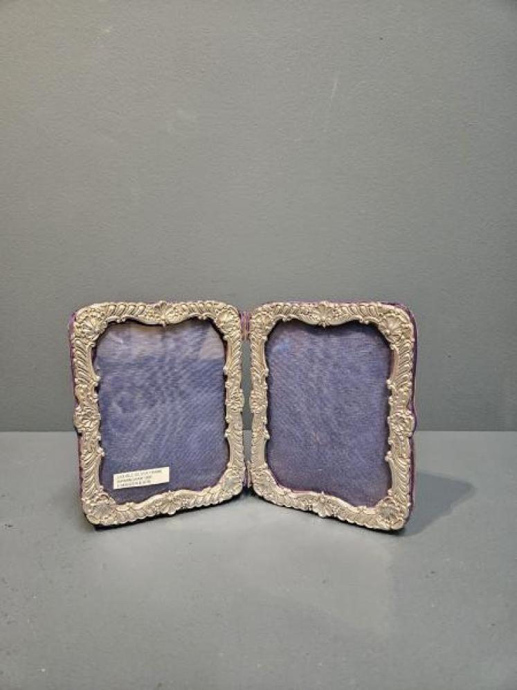 Victorian Double Silver Photo Frame - Image 1