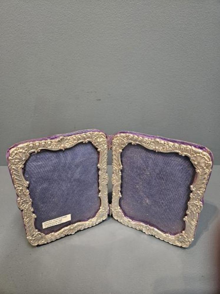 Victorian Double Silver Photo Frame - Image 5