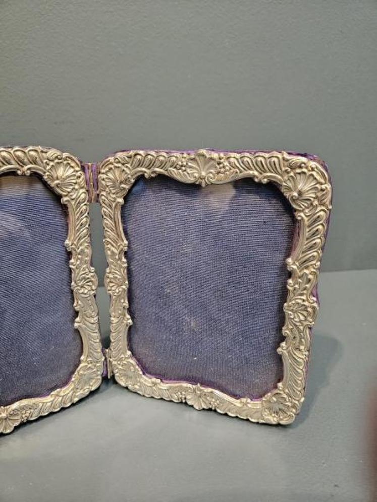 Victorian Double Silver Photo Frame - Image 6