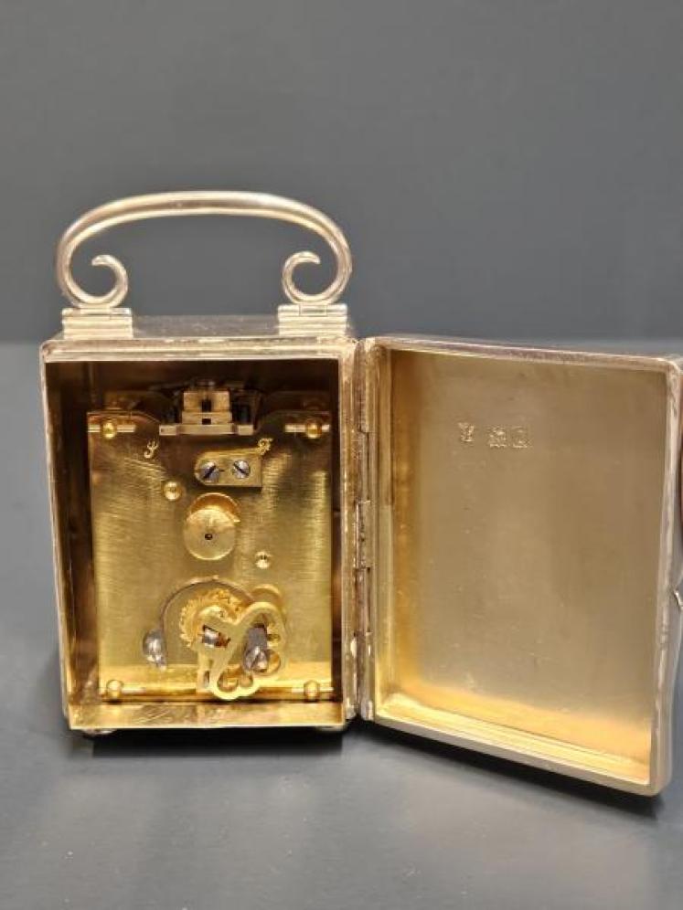 Victorian Silver Carriage Clock - Image 5