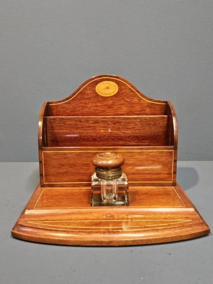 Late Victorian Mahogany Pen, Ink and Letter Stand - Image 1