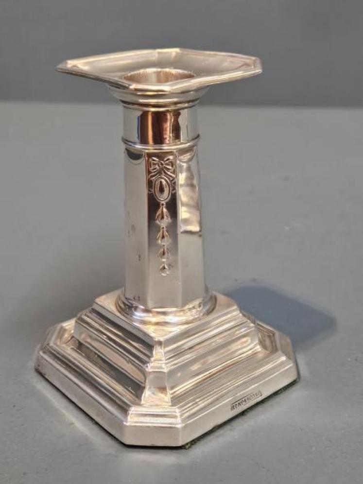 Pair of Edwardian Solid Silver Candlesticks  - Image 3