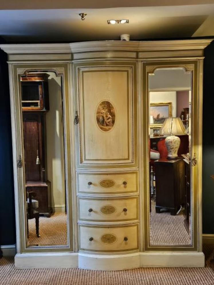Superb Edwardian Robe with Original Painted and Gilded Finish  - Image 1