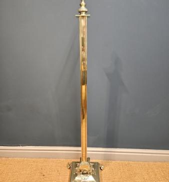 Edwardian Brass Rise and Fall Standard Lamp