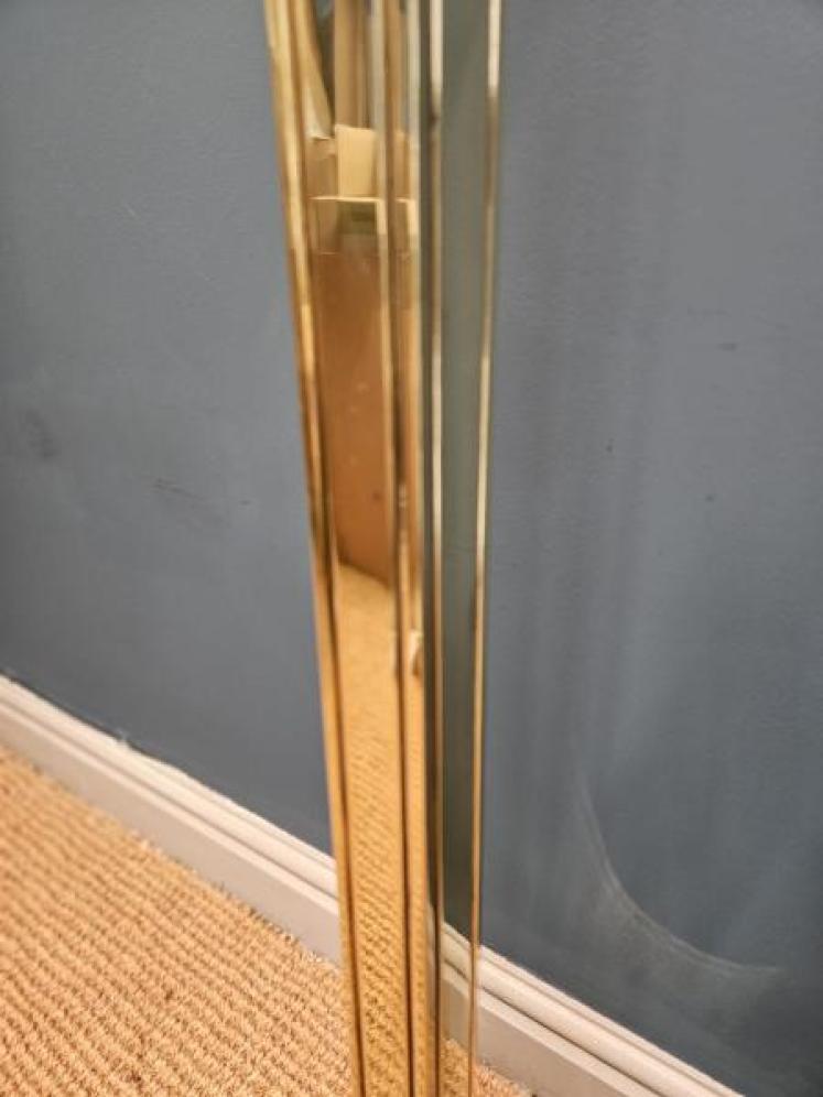 Edwardian Brass Rise and Fall Standard Lamp - Image 4