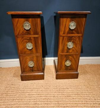 Pair of Early Victorian Narrow Chests