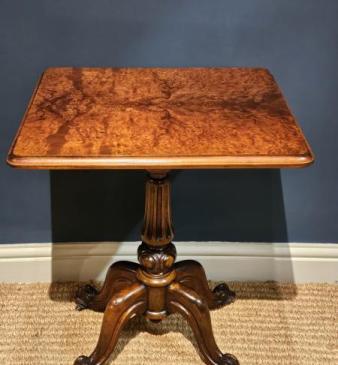 Early Victorian Burr Walnut Occasional Table