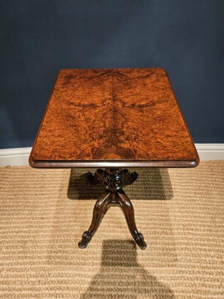 Early Victorian Burr Walnut Occasional Table - Image 2