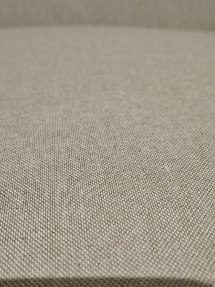 Matching Pair of Victorian Linen Covered Sofas - Image 3