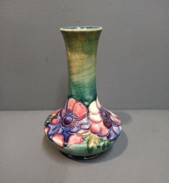 Moorcroft Anemone on Green Ground Vase