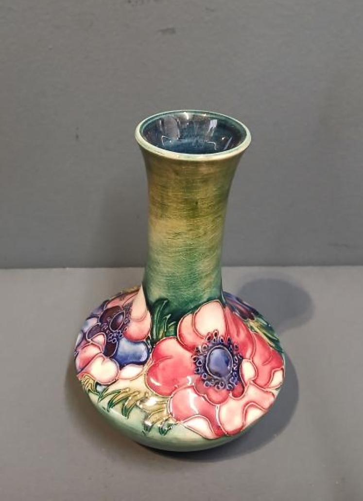 Moorcroft Anemone on Green Ground Vase - Image 6