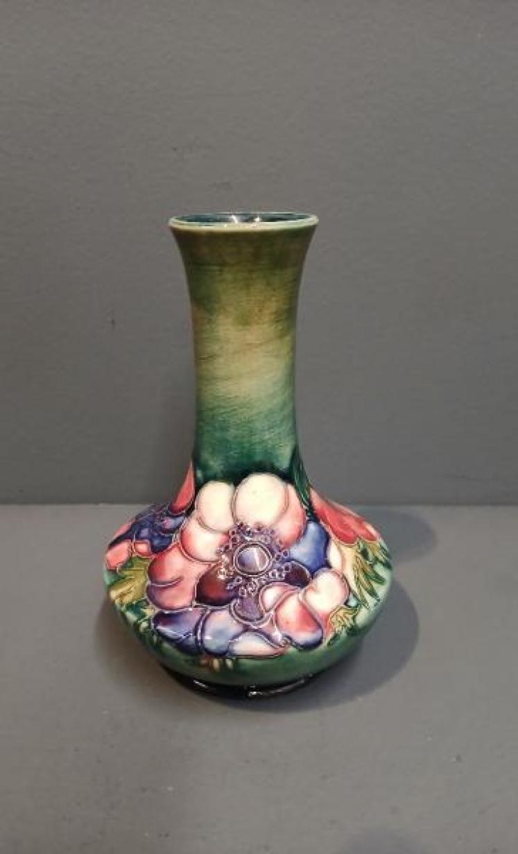 Moorcroft Anemone on Green Ground Vase - Image 7