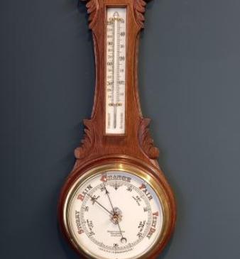 Mid Victorian Benetfink of London Banjo Barometer