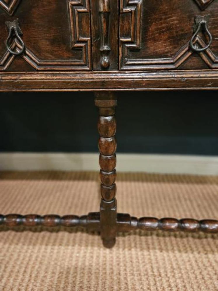 Period Oak Two Drawer Dresser - Image 3