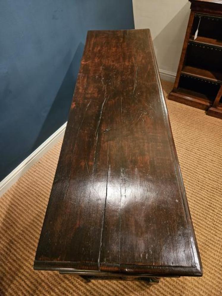 Period Oak Two Drawer Dresser - Image 6