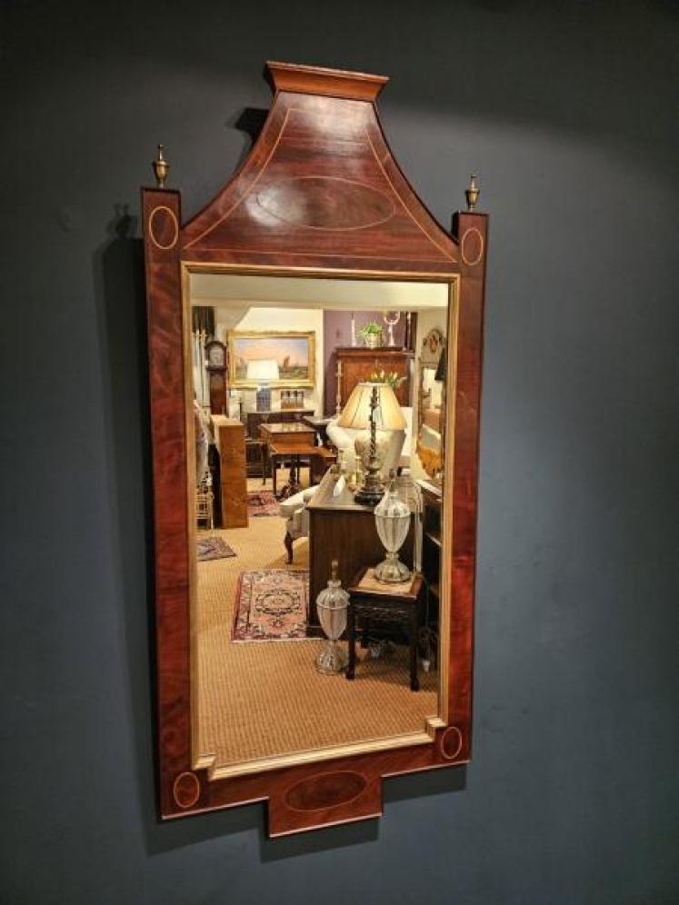 Regency Mahogany Pagoda Top Mirror - Image 2