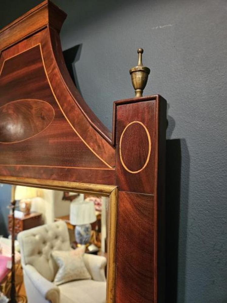 Regency Mahogany Pagoda Top Mirror - Image 4