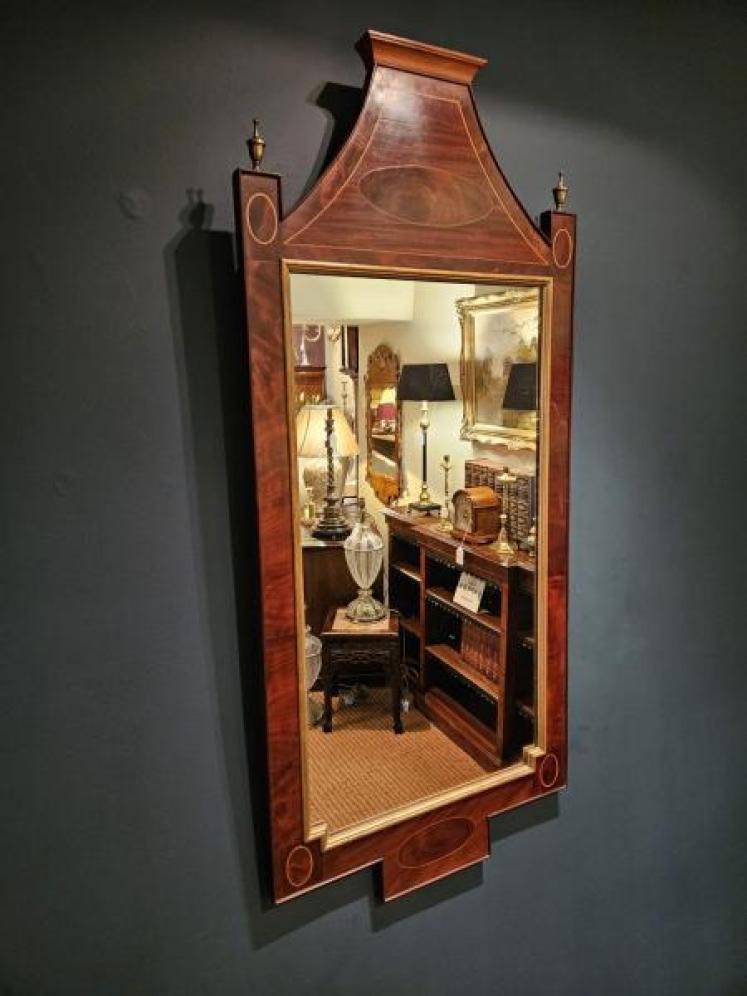 Regency Mahogany Pagoda Top Mirror - Image 5