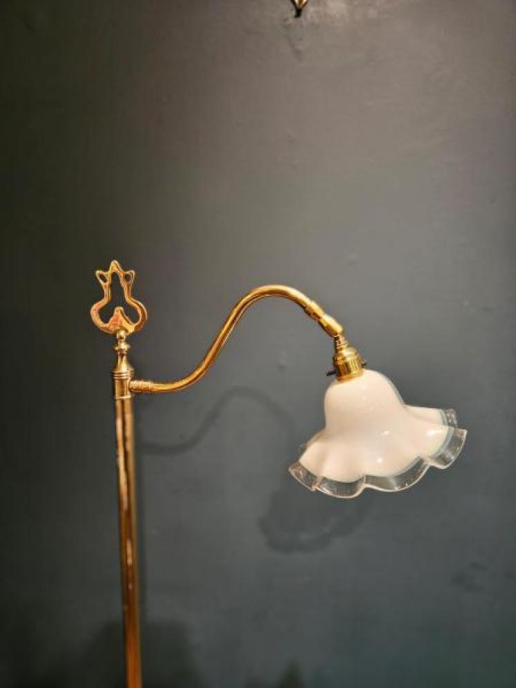 Brass Floor Standing Reading Lamp - Image 2