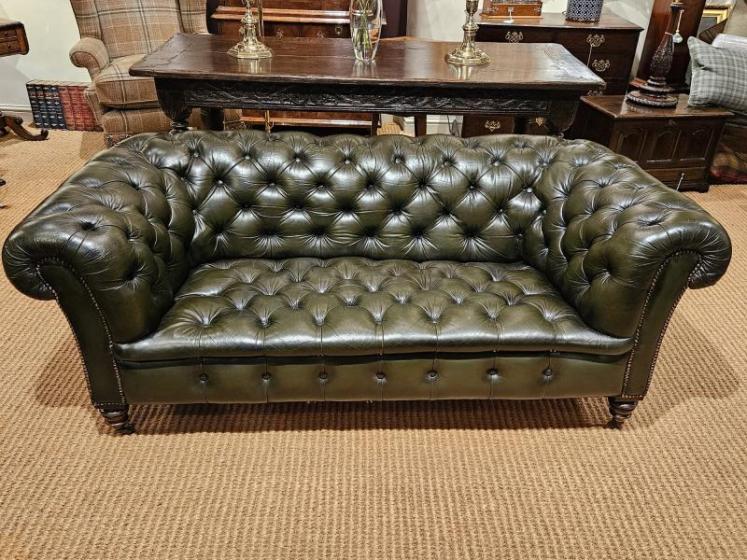 Victorian Leather Chesterfield - Image 1