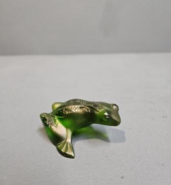Lalique Green Leaping Frog