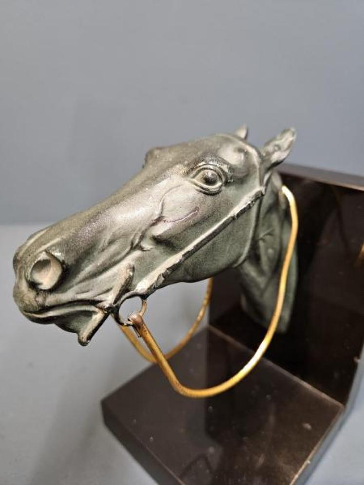 1930's Bronze Race Horse Bookend - Image 5
