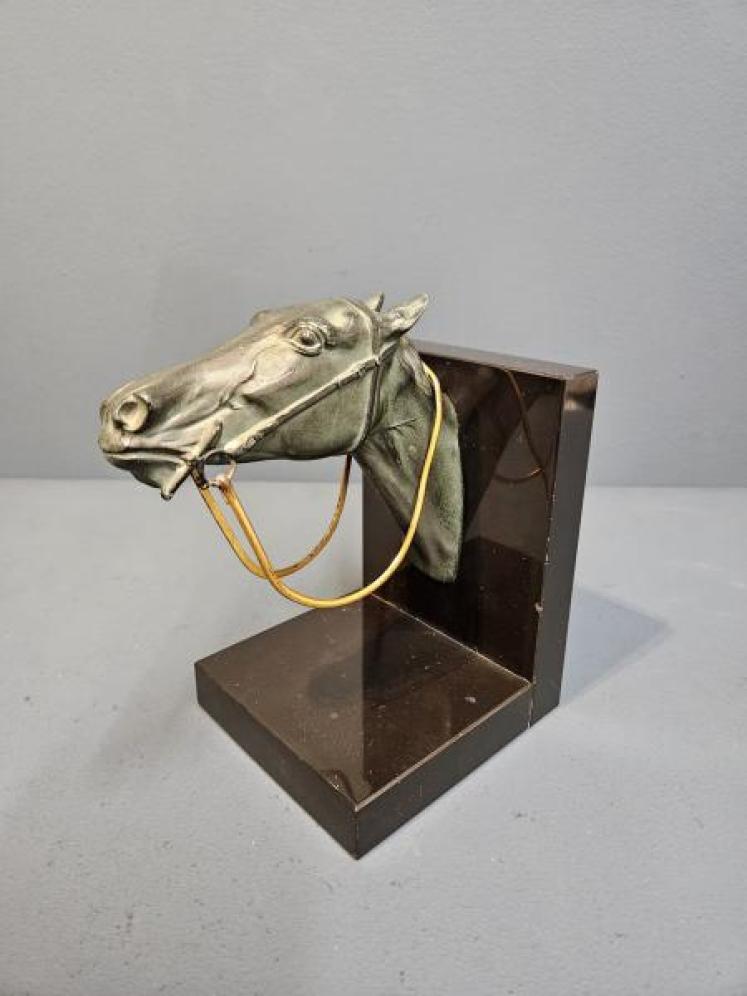 1930's Bronze Race Horse Bookend - Image 7