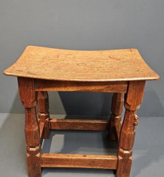 Early Mouseman Dished Top Table