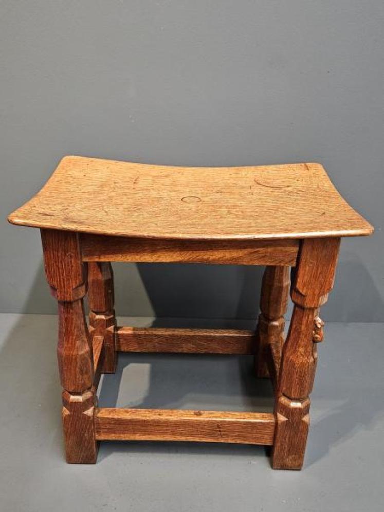 Early Mouseman Dished Top Table - Image 1