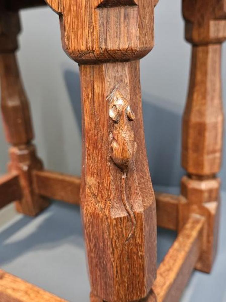 Early Mouseman Dished Top Table - Image 4