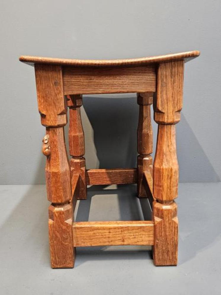 Early Mouseman Dished Top Table - Image 5