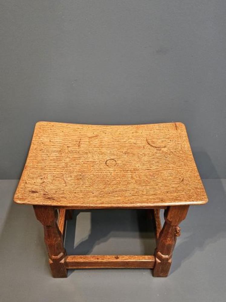 Early Mouseman Dished Top Table - Image 6