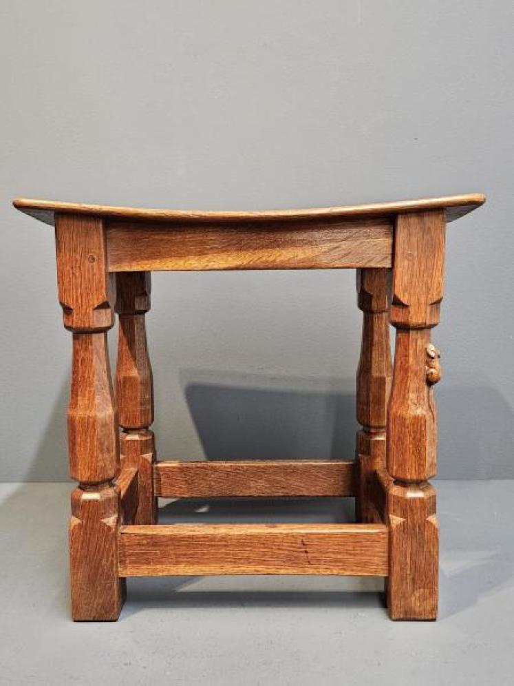 Early Mouseman Dished Top Table - Image 7