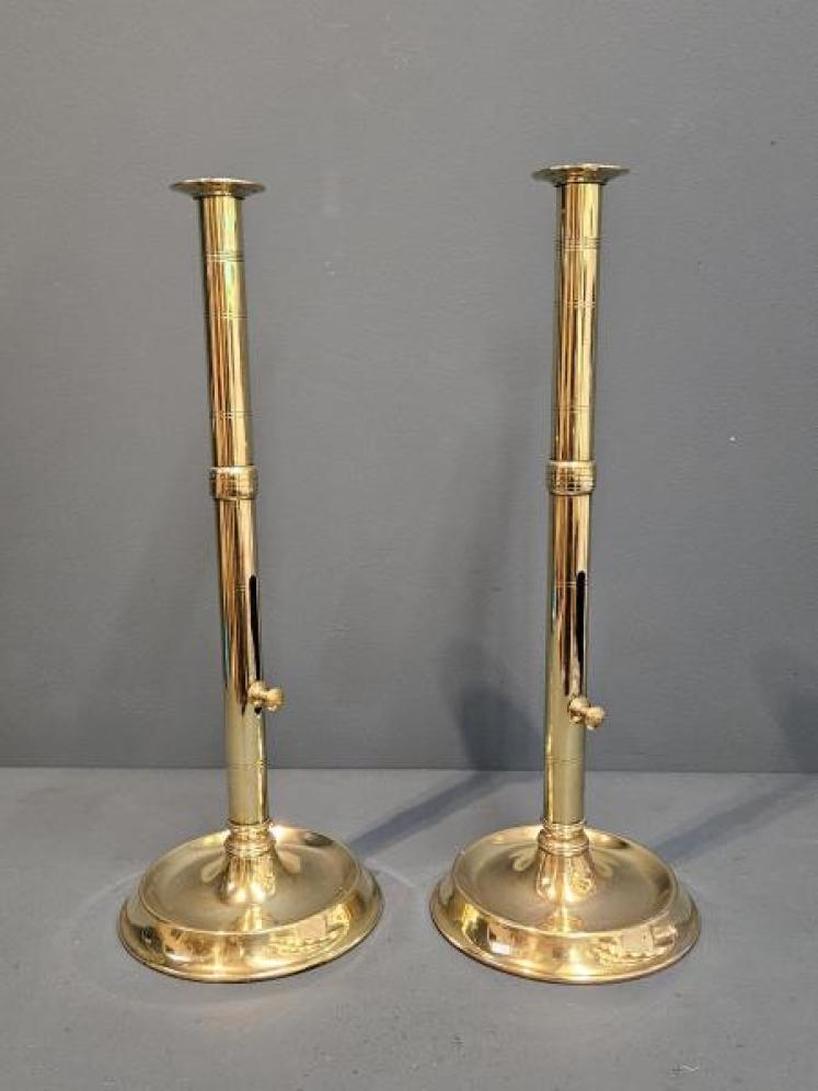 Pair of Tall George III Candlesticks - Image 1