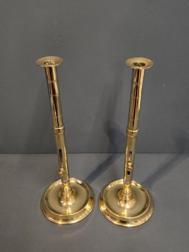 Pair of Tall George III Candlesticks - Image 2