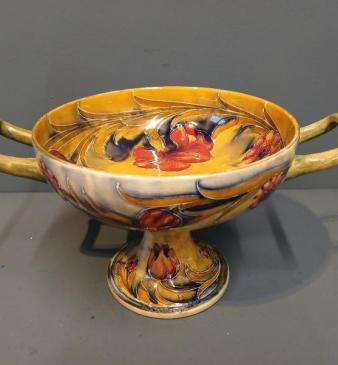 Early Moorcroft Spanish Twin Handled Tazza