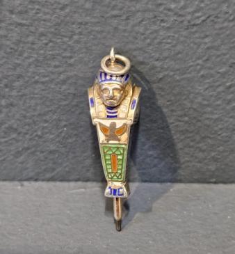Silver, Enamel and Gold Propelling Pencil 