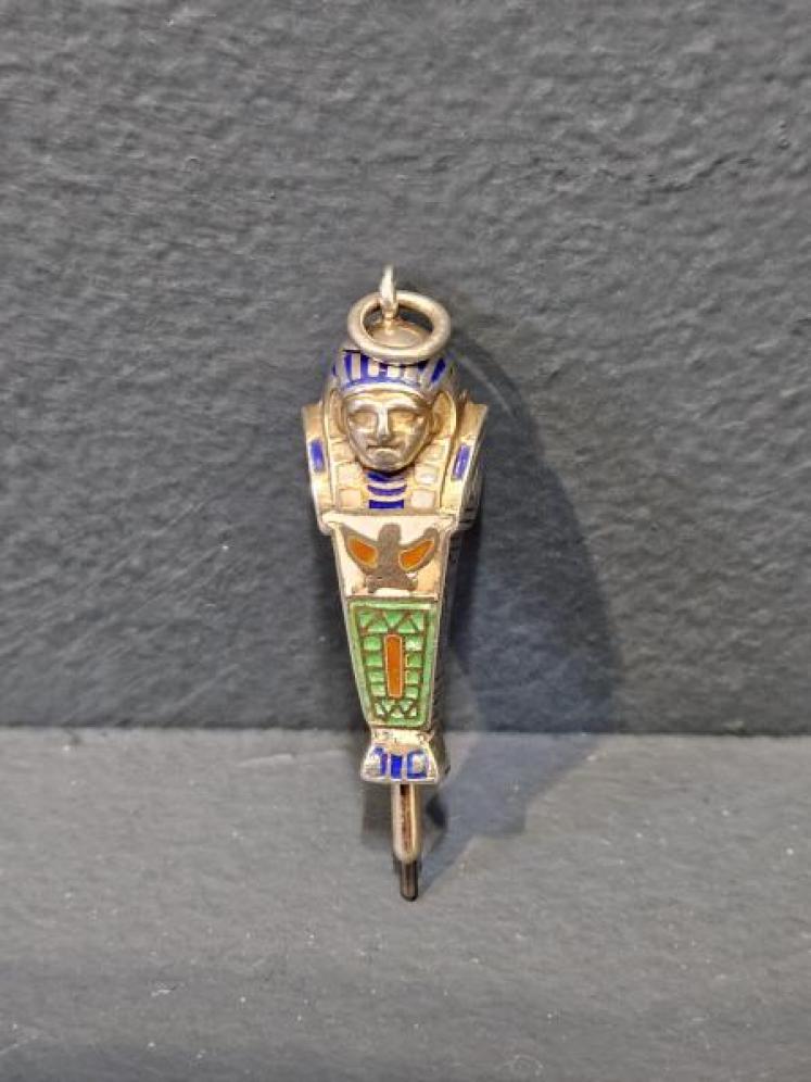Silver, Enamel and Gold Propelling Pencil  - Image 1