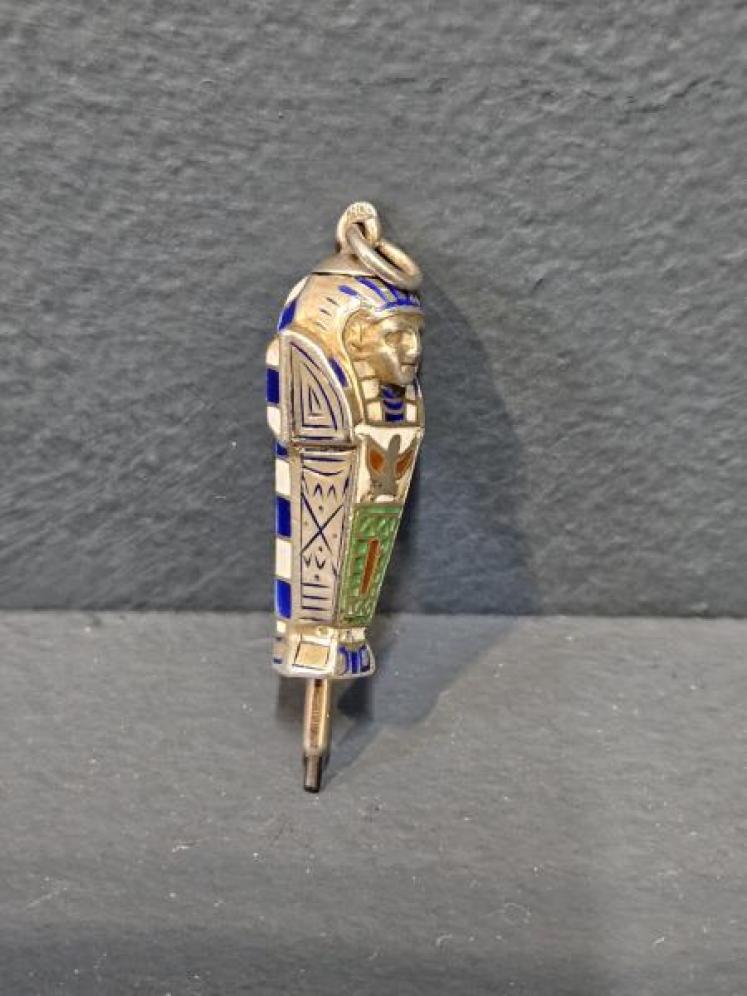 Silver, Enamel and Gold Propelling Pencil  - Image 4