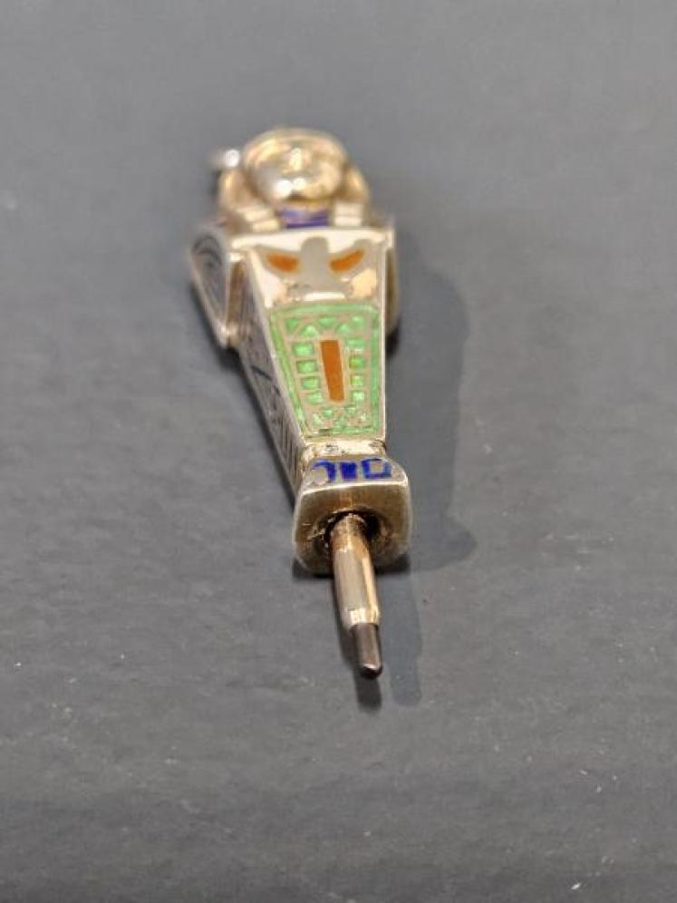 Silver, Enamel and Gold Propelling Pencil  - Image 5